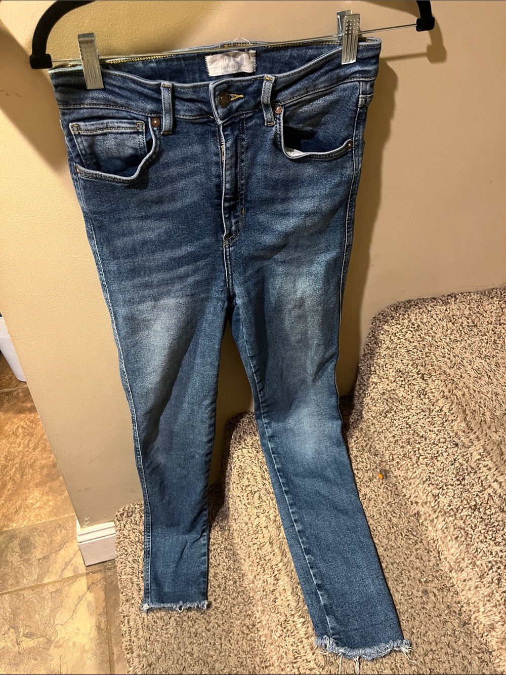 We The Free High-Rise Skinny Jeans in Blue Denim